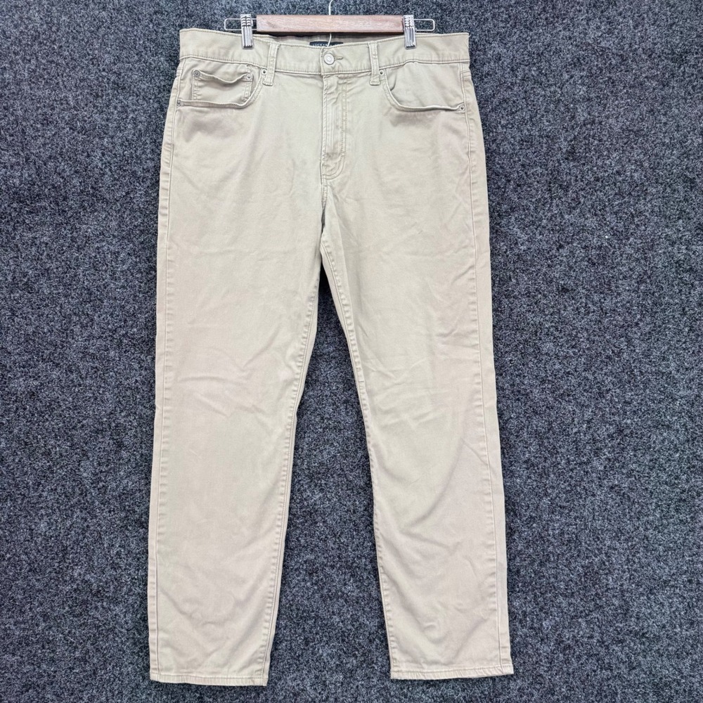 Lucky Brand 121 Slim Straight Khaki Tan Chino Pants Mens 36x30